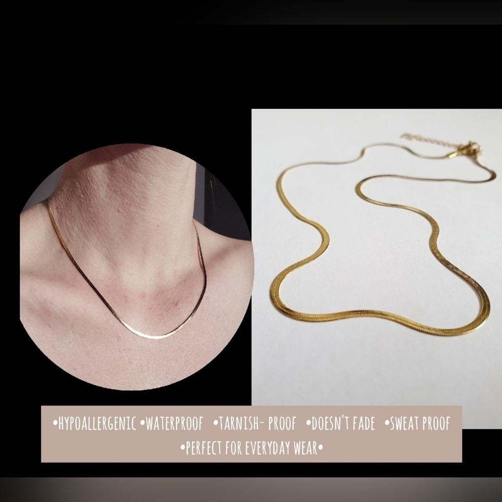 COPY - Gold filled layering necklaces (3). 14.5-16.5 inch. Womens layering piec… - Picture 3 of 5